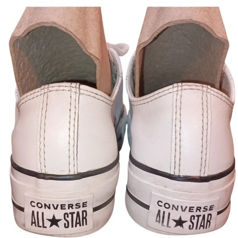 Converse Chuck Taylor All‎ Star Platform Leather White Women SKUW524
